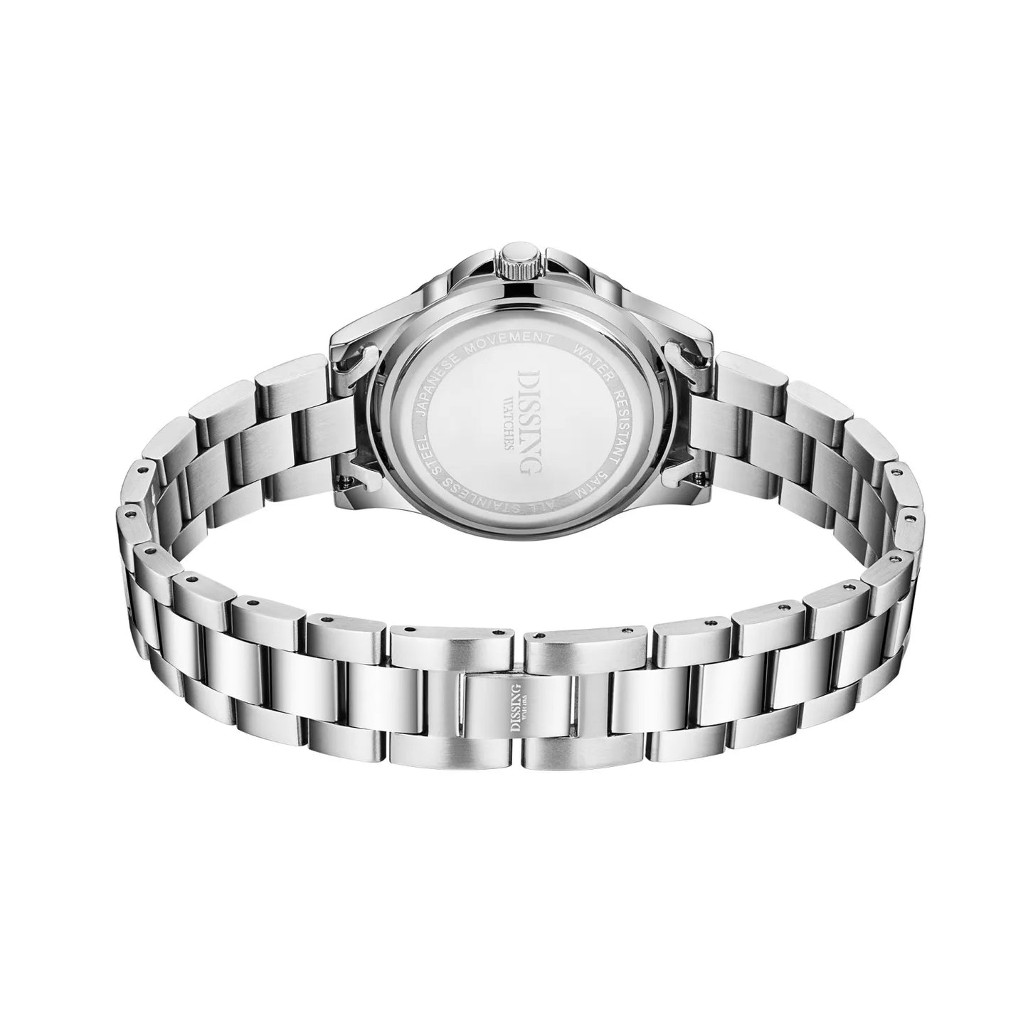 Barnaur til børn við svartari skivu og silvur ketu. Stór tøl og barnavinarligt. Sæst frá baksíðu